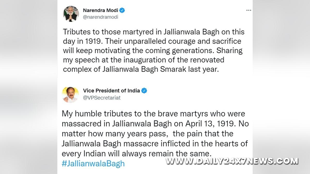 Venkaiah Naidu, Narendra Modi, Prime Minister, Vice President, #JallianwalaBagh, Jallianwala Bagh, New Delhi