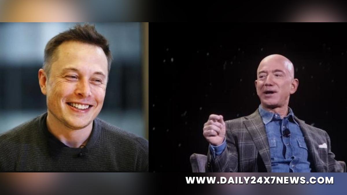 Amazon founder, Jeff Bezos, Elon Musk , SpaceX CEO , Tesla CEO , San Francisco , SpaceX Project, Twitter