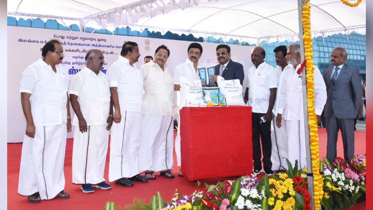 M.K. Stalin, Tamil Nadu, Chief Minister, Chennai, Relief Materials To Sri Lanka