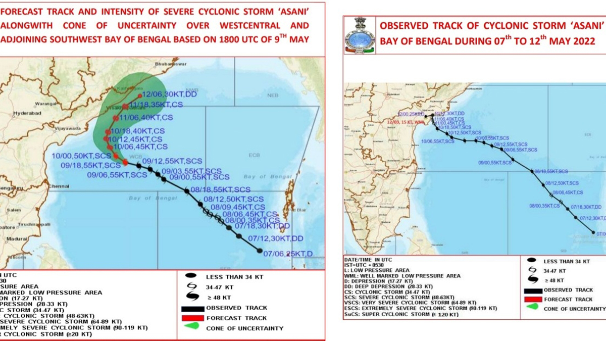 Weather , New Delhi , Severe Cyclonic Storm Asani , Cyclonic Storm Asani , Asani , IMD , India Meteorological Department , IMD Red Alert