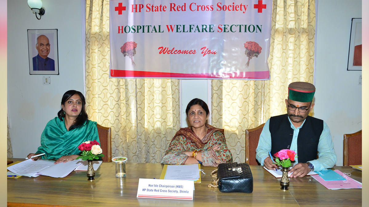 H.P. Red Cross Hospital Welfare Section, Red Cross, Dr. Sadhna Thakur, Himachal Pradesh, Himachal, State Red Cross Society, Dr. Kimi Sood