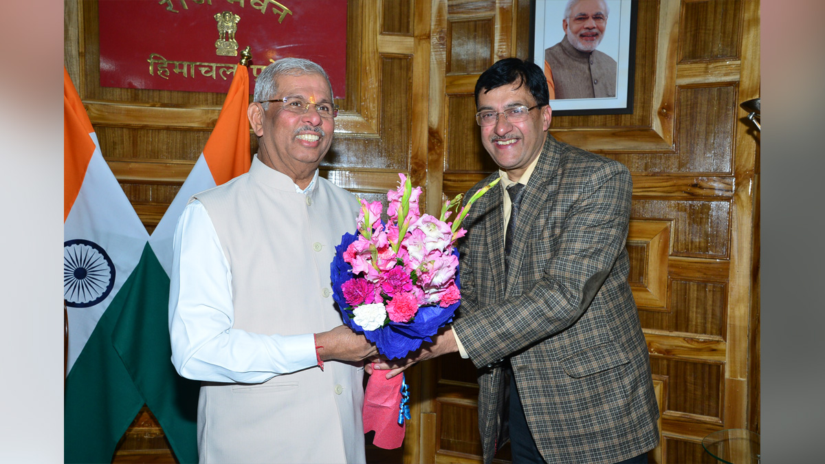 Rajendra Vishwanath Arlekar, Himachal Pradesh, Himachal, Bharatiya Janata Party, BJP, BJP Himachal, Shimla, Raj Bhawan, Patel University, Mandi Dev Dutt Sharma
