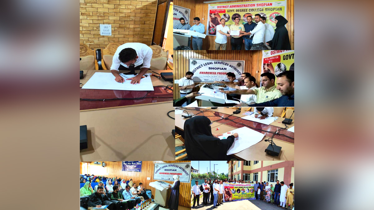 District Administration Shopian, Kashmir, Jammu And Kashmir, Jammu & Kashmir, Shopian,International Day against drug abuse and illicit trafficking, Anti Drug Mission, Nasha Mukht Bharat Abhiyan