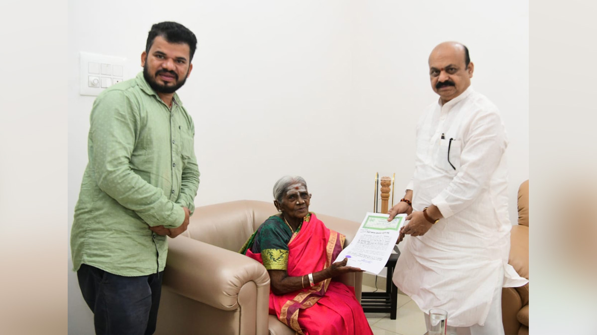 Basavaraj Bommai, BJP, Bharatiya Janata Party, Karnataka, Bengaluru, Karnataka Chief Minister, Bengaluru Development Authority, BDA, Saalumarada Thimmakka