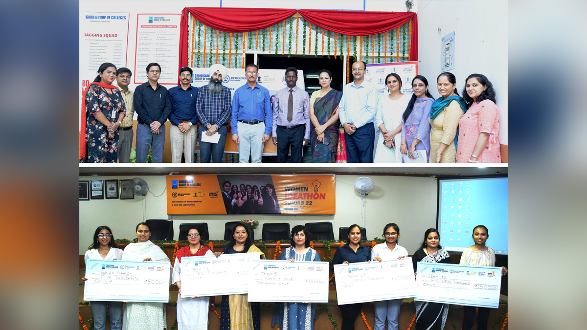 CGC Landran, Landran, Chandigarh Group Of Colleges, Satnam Singh Sandhu, Rashpal Singh Dhaliwal, Women Ideathon Punjab 2022, Women Wellness Clinic, Dr. Manisha Gupta, Deepinder Dhillon, Rishika Gupta, Dr. Sonica