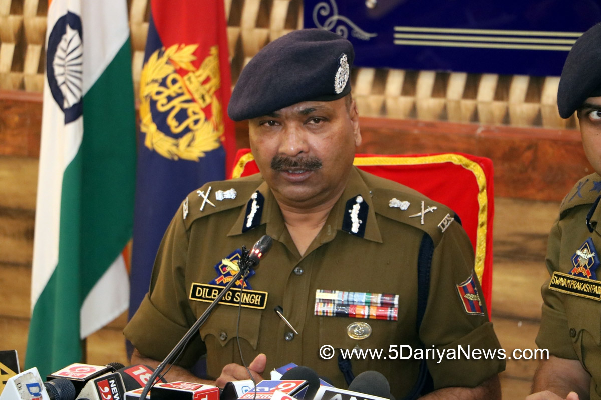 Dilbag Singh, J&K Director General of Police, Director General of Police J&K, Kashmir, Jammu And Kashmir, Jammu & Kashmir