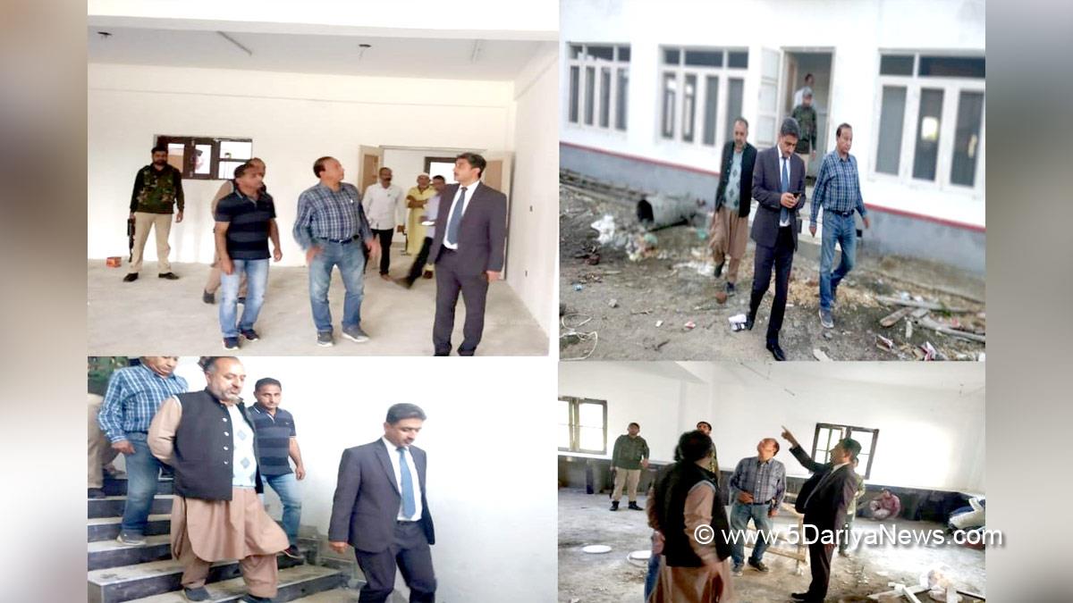 DDC Kupwara inspects ongoing construction of Polytechnic College at Karihama