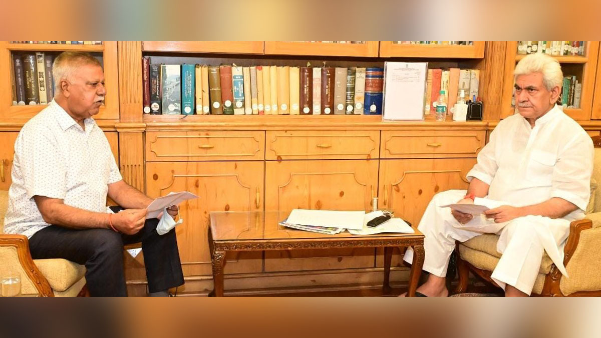 Manoj Sinha, Lieutenant Governor J&K, Raj Bhavan, Jammu, Srinagar, Kashmir, Jammu And Kashmir, Jammu & Kashmir, Former Minister Sukhnandan Choudhary