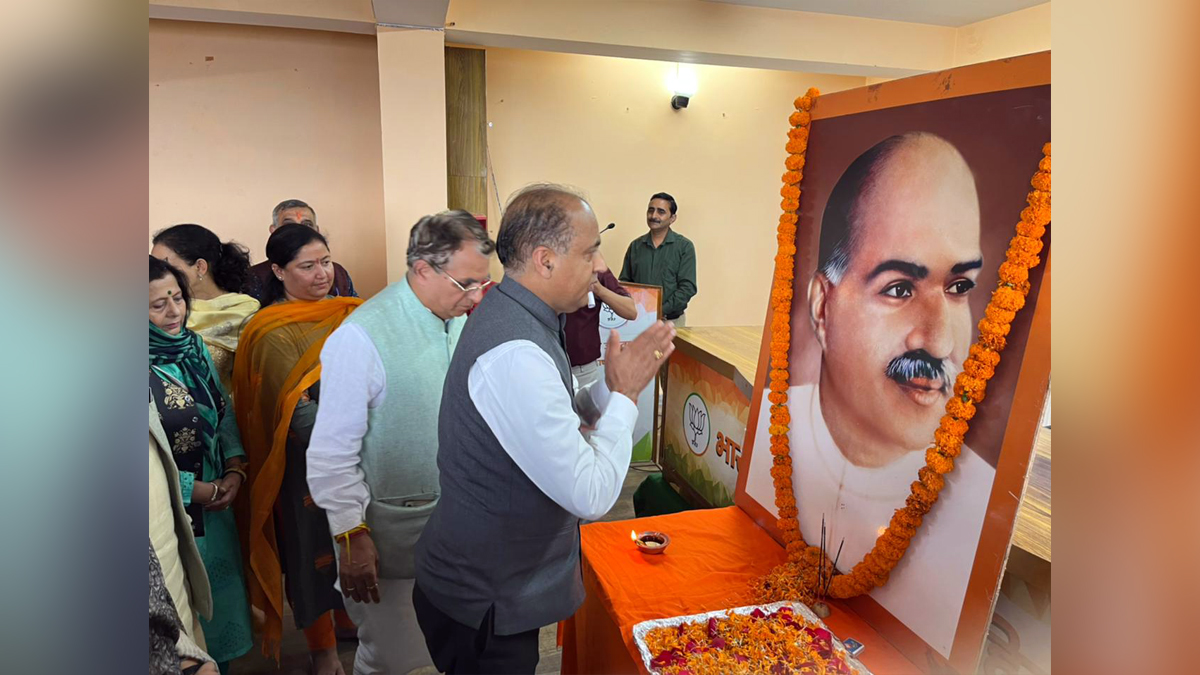 Jai Ram Thakur, Himachal Pradesh, Himachal, Bharatiya Janata Party, BJP, BJP Himachal, Shimla, Chief Minister of Himachal Pradesh, BJP Himachal Pradesh, Dr. Shyama Prasad Mukherjee