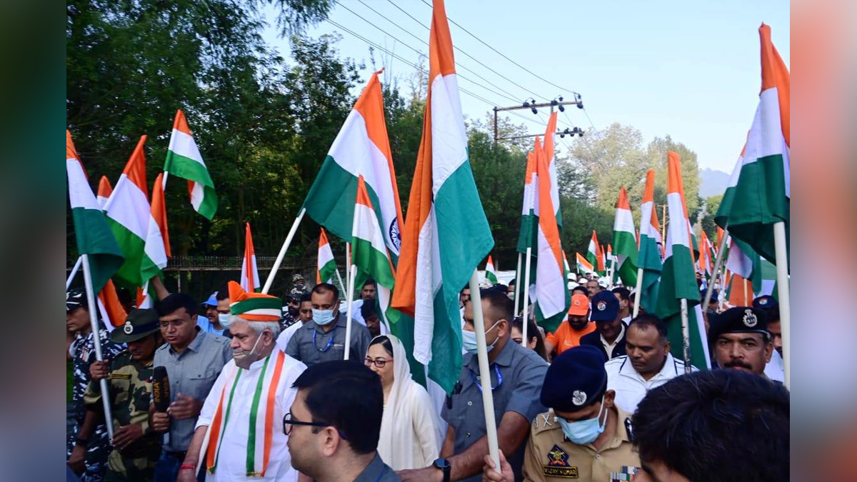 Manoj Sinha, Lieutenant Governor J&K, Raj Bhavan, Jammu, Srinagar, Kashmir, Jammu And Kashmir, Jammu & Kashmir, Azadi Ka Amrit Mahotsav, 75th Anniversary of Indian Independence, 75th years of Independence, Har ghar Tiranga