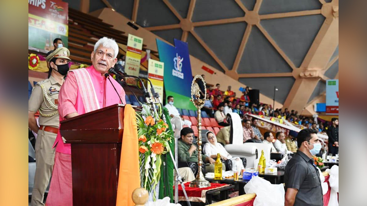 Manoj Sinha, Lieutenant Governor J&K, Raj Bhavan, Jammu, Srinagar, Kashmir, Jammu And Kashmir, Jammu & Kashmir, National Masters Table Tennis Championships