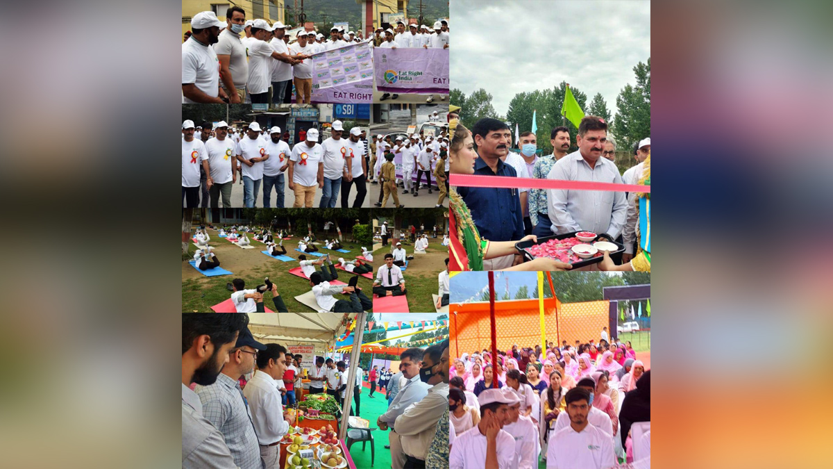 Azadi Ka Amrit Mahotsav, 75th Anniversary of Indian Independence, 75th years of Independence, Har ghar Tiranga, Kashmir, Jammu And Kashmir, Jammu & Kashmir, Kashmir Valley, Eat Right Walkathon, Yoga Session, Eat Right Mela, Doda, Deputy Commissioner Doda, Vikas Sharma