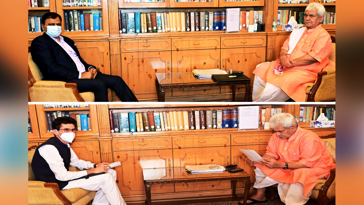 Manoj Sinha, Lieutenant Governor J&K, Raj Bhavan, Jammu, Srinagar, Kashmir, Jammu And Kashmir, Jammu & Kashmir, Javed Ahmed Rana, former Deputy Chairman