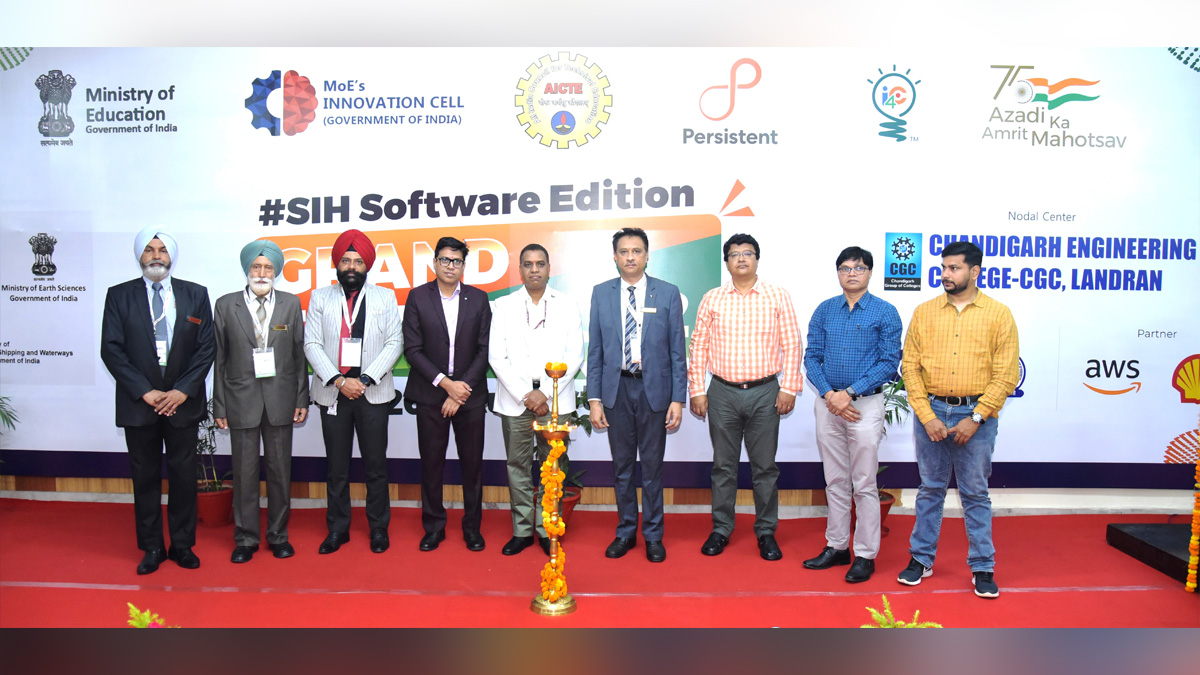 CGC Landran, Landran, Chandigarh Group Of Colleges, Satnam Singh Sandhu, Rashpal Singh Dhaliwal, Smart India Hackathon 2022, SIH2022, Ministry of Earth Sciences, MoES