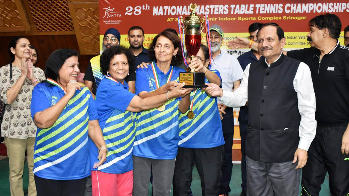 Rajiv Rai Bhatnagar, Rajeev Rai Bhatnagar, Advisor to Lieutenant Governor, Srinagar, Kashmir, Jammu And Kashmir, Jammu & Kashmir, National Masters Table Tennis Championship, Sheri Kashmir Indoor Sports Complex, SKISC
