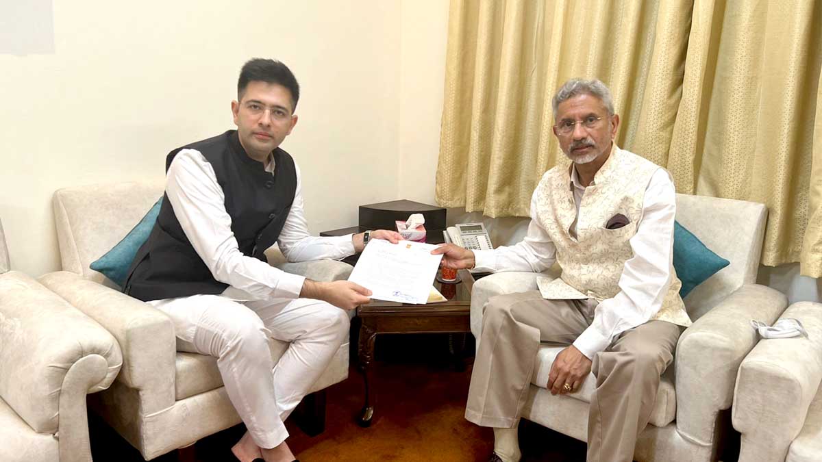 Raghav Chadha, AAP, Aam Aadmi Party, Aam Aadmi Party Punjab, AAP Punjab, Subrahmanyam Jaishankar, BJP, Bharatiya Janata Party, External Affairs Minister