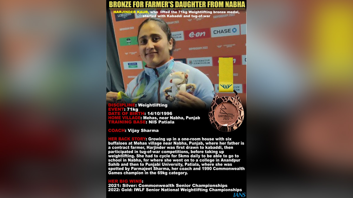 Commonwealth Games 2022, Commonwealth of Nations, Commonwealth Games News, Commonwealth Games Medal Winners, CWG 2022, CWG 2022 Birmingham, Birmingham, Sports News, Harjinder Kaur, Wightlifter, Bronze Medal