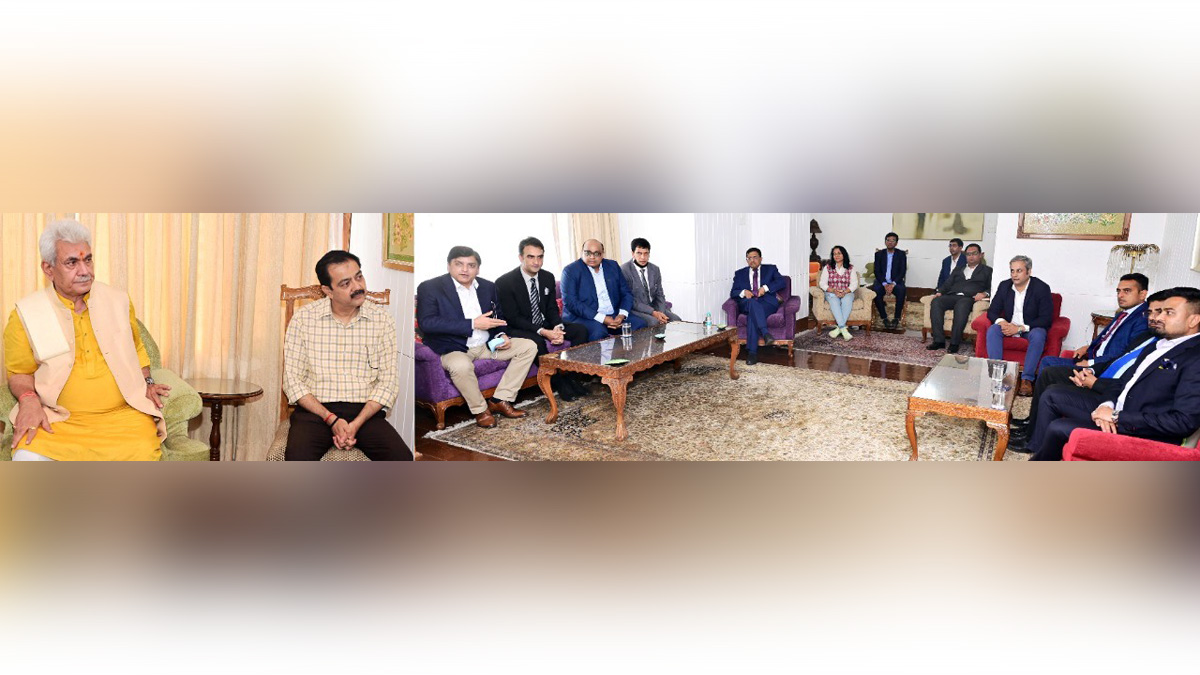 Manoj Sinha, Lieutenant Governor J&K, Raj Bhavan, Jammu, Srinagar, Kashmir, Jammu And Kashmir, Jammu & Kashmir, Sh Anand Desai, CII