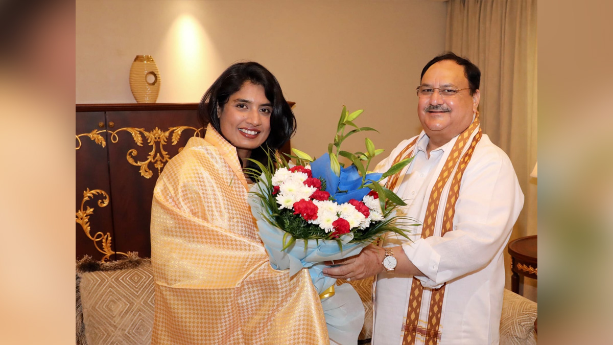 Jagat Prakash Nadda, BJP President, BJP, Bharatiya Janata Party, Mithali Raj