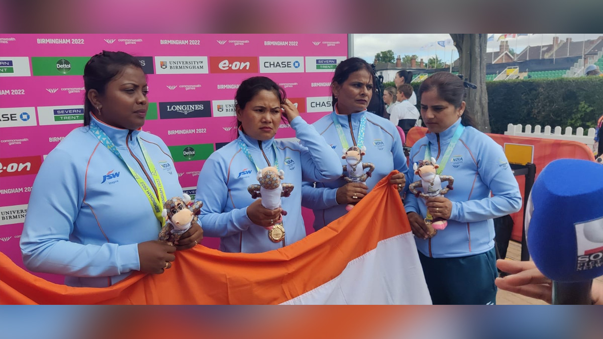 Commonwealth Games 2022, Commonwealth of Nations, Commonwealth Games News, Commonwealth Games Medal Winners, CWG 2022, CWG 2022 Birmingham, Birmingham, Sports News, Lovely Choubey, Pinki, Nayanmoni Saikia, Rupa Tirkey, Lawn Bowls, Gold, Gold Medal