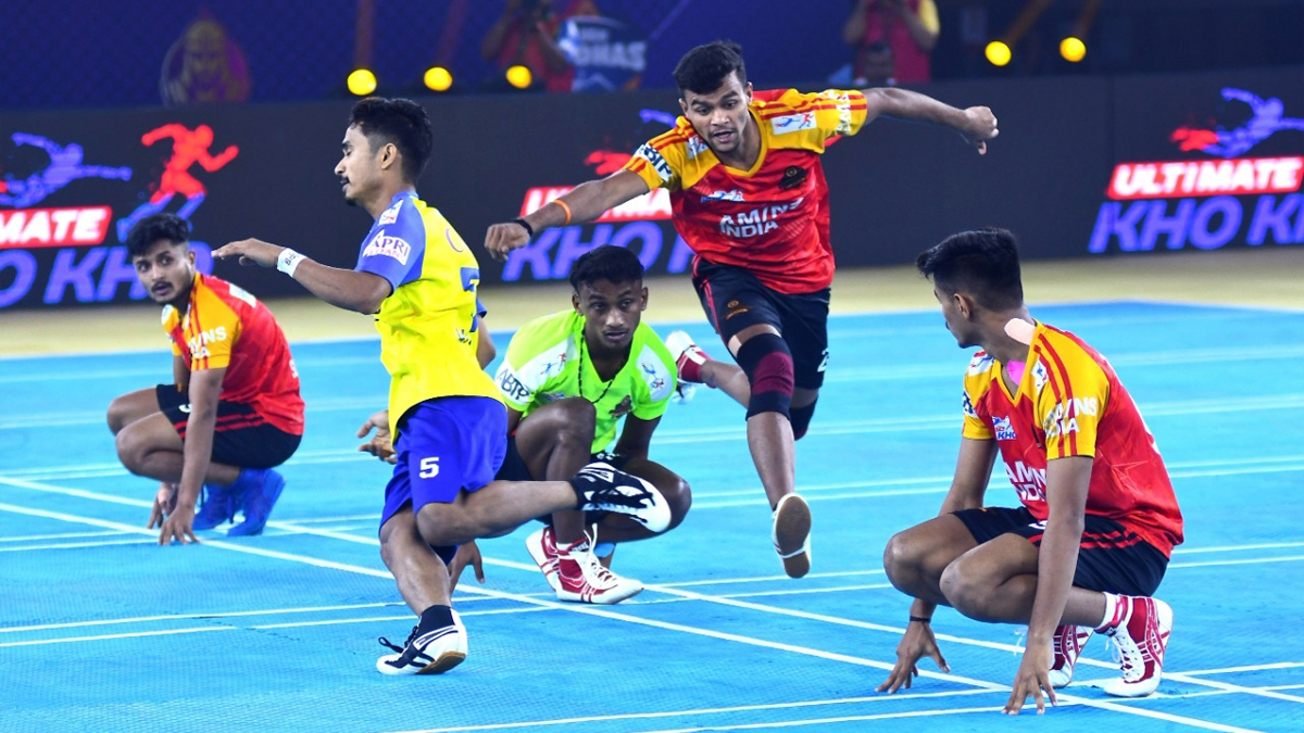 Sports News, Pune, Ultimate Kho Kho, Ruthless Odisha, Rajasthan Warriors, Nilesh Jadhav, Shree Shiv Chhatrapati Sports Complex