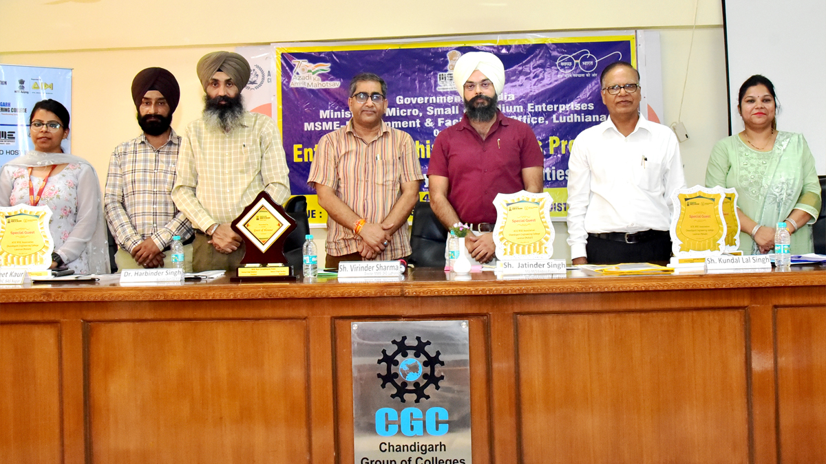 CGC Landran, Landran, Chandigarh Group Of Colleges, Satnam Singh Sandhu, Rashpal Singh Dhaliwal, Prime Ministers Employment Generation Programme, PMEGP