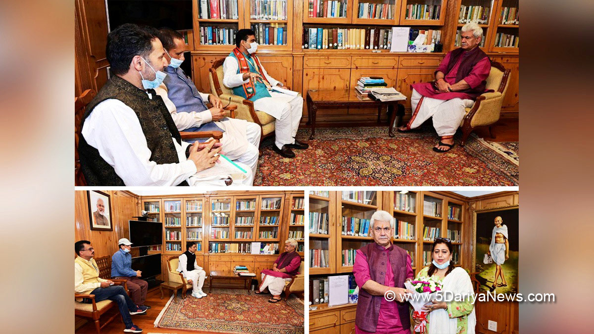 Manoj Sinha, Lieutenant Governor J&K, Raj Bhavan, Jammu, Srinagar, Kashmir, Jammu And Kashmir, Jammu & Kashmir, Mohammad Faheem Saifi, BJP Minority Morcha, Ajmal Hussain Zaidi, Aga Syed Mohsin