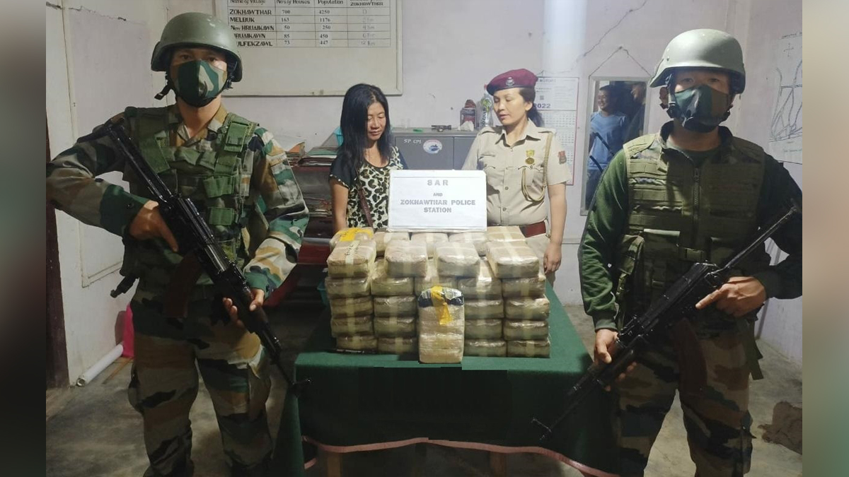 Crime News, Aizawl, Drugs Seized, BSF, Border Security Force, Mizoram, Myanmar