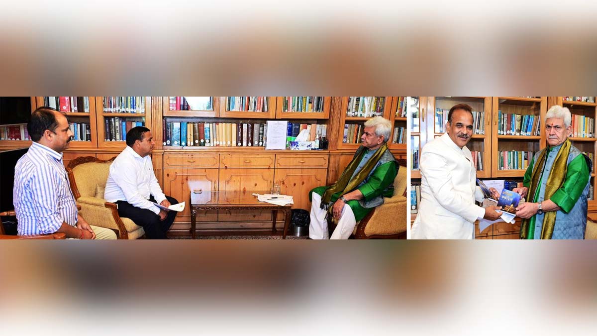 Manoj Sinha, Lieutenant Governor J&K, Raj Bhavan, Jammu, Srinagar, Kashmir, Jammu And Kashmir, Jammu & Kashmir, Sh Daleep Singh Parihar, Sh Ramesh Arora