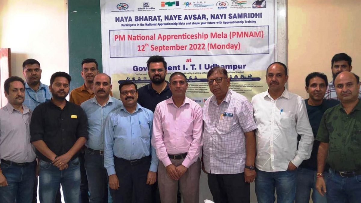 Department of Skill Development, Prime Minister National Apprenticeship Mela, PMNAM, Jammu And Kashmir, Jammu & Kashmir