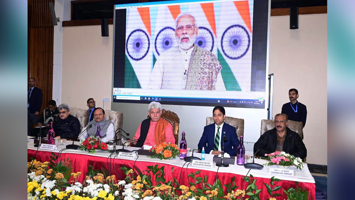 Manoj Sinha, Lieutenant Governor J&K, Raj Bhavan, Jammu, Srinagar, Kashmir, Jammu And Kashmir, Jammu & Kashmir, Jammu & Kashmir Rozgar Mela, Narendra Modi, BJP, Bhartiya Janta Party, Prime Minister Of India