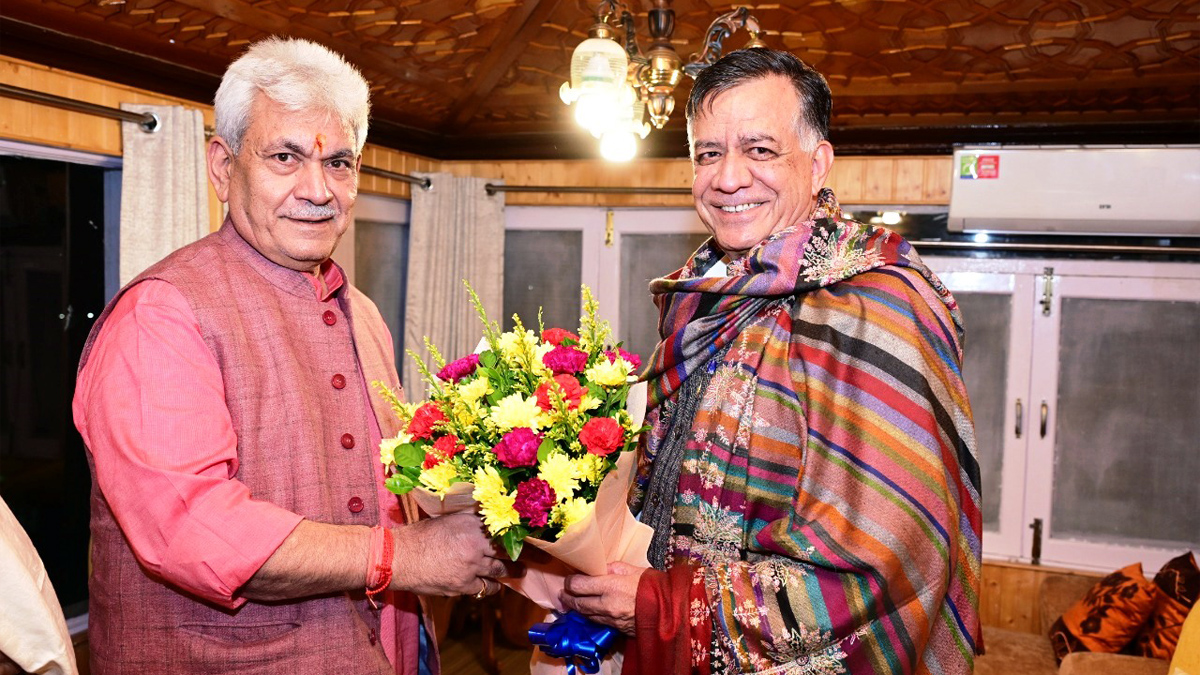 Manoj Sinha, Lieutenant Governor J&K, Raj Bhavan, Jammu, Srinagar, Kashmir, Jammu And Kashmir, Jammu & Kashmir, Sh Satish Mahana