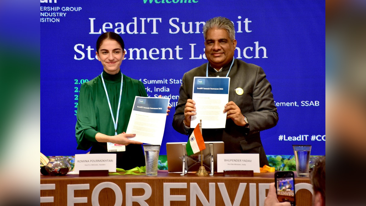 Bhupender Yadav, BJP, Bharatiya Janata Party, Union Minister for Environment Forest and Climate Change, LeadIT Summit 2022, India, Sweden, COP27, Sharm El Sheikh, Egypt