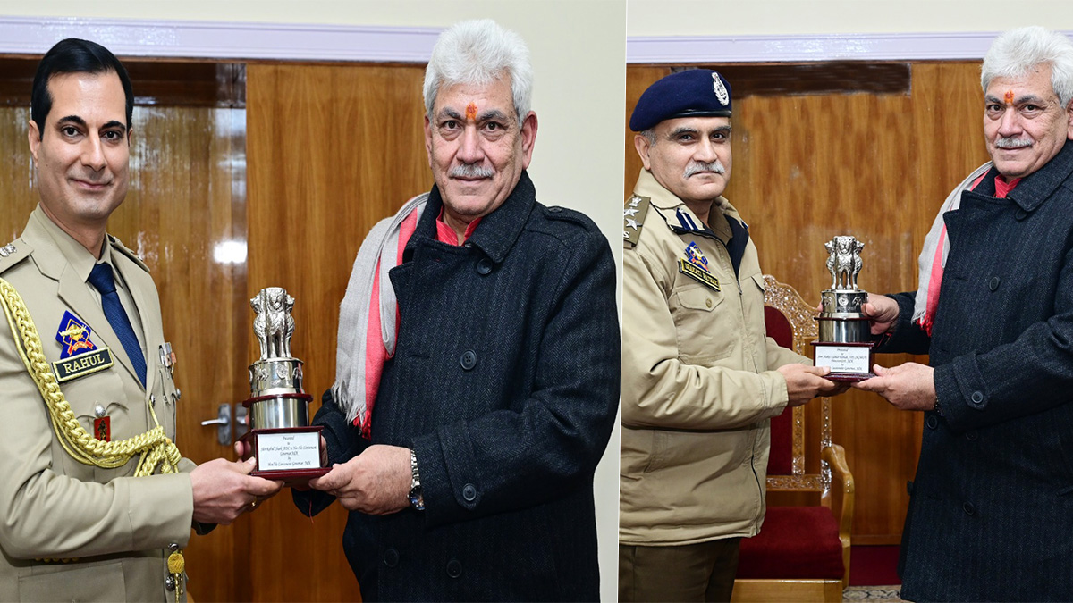 Manoj Sinha, Lieutenant Governor J&K, Raj Bhavan, Jammu, Srinagar, Kashmir, Jammu And Kashmir, Jammu & Kashmir, Shakti Kumar Pathak, Rahul Charak