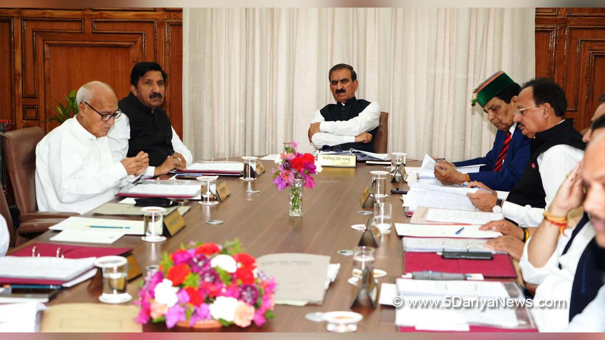 Sukhvinder Singh Sukhu, Himachal Pradesh, Himachal, Congress, Indian National Congress, Himachal Congress, Shimla, Chief Minister of Himachal Pradesh, Cabinet Decisions Himachal