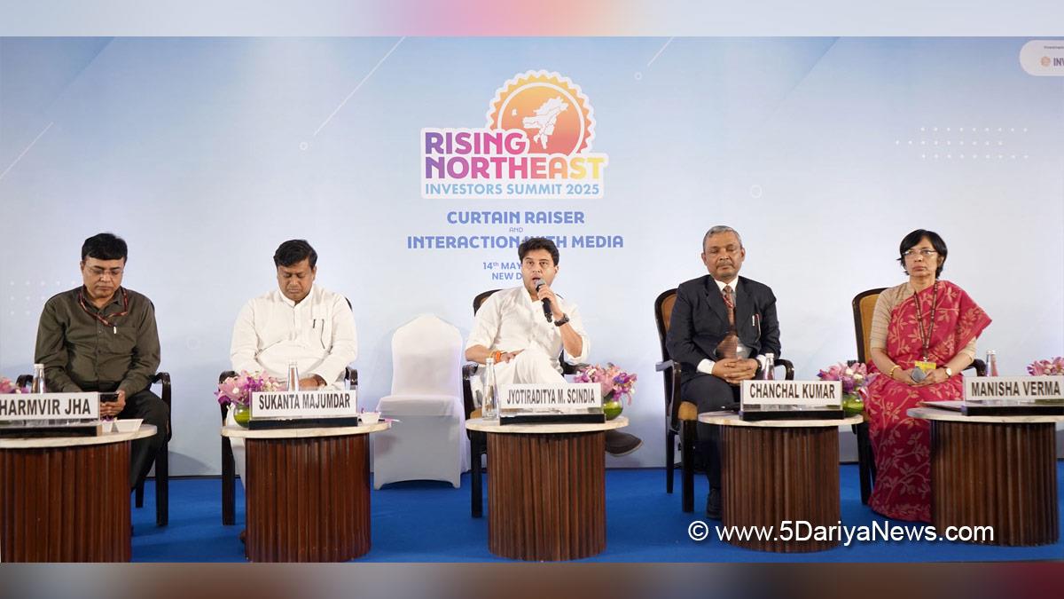 Jyotiraditya Scindia, Jyotiraditya Madhavrao Scindia, BJP, Bharatiya Janata Party, Rising North East Investor Summit, Rising North East Investor Summit 2025, Sukanta Majumdar