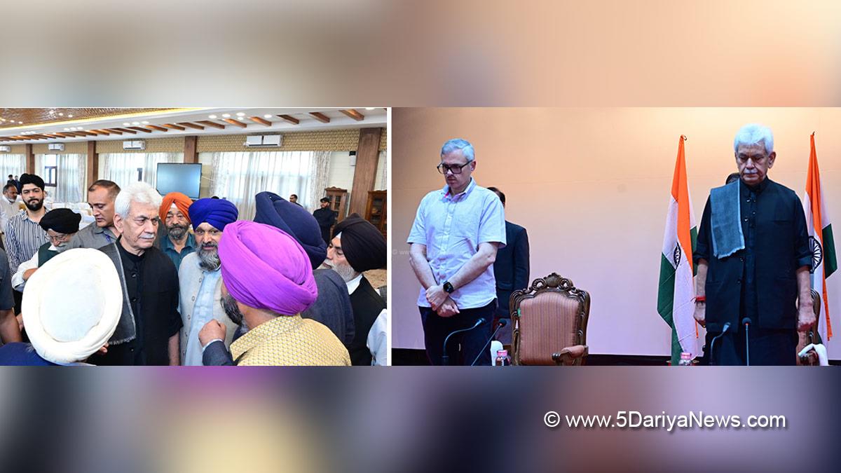Manoj Sinha, Lieutenant Governor JK, Raj Bhavan, Jammu, Srinagar, Kashmir, Jammu And Kashmir, Omar Abdullah, Chief Minister of JK, Jammu and Kashmir National Conference, National Conference