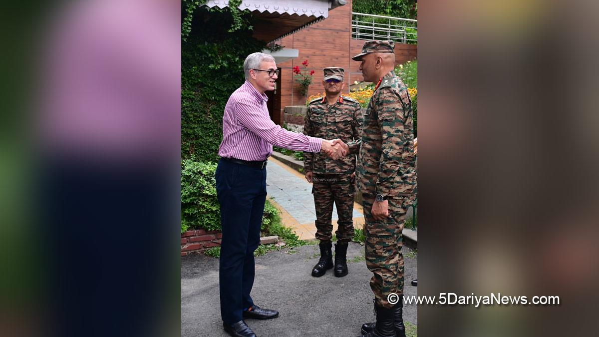 Omar Abdullah, Chief Minister of JK, Jammu and Kashmir National Conference, National Conference, Srinagar, Kashmir, Jammu And Kashmir, Jammu, Lieutenant General Pratik Sharma