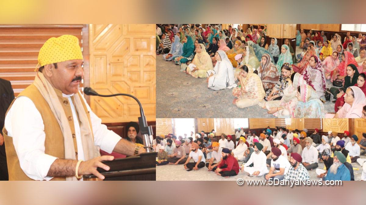 Surinder Kumar Choudhary, Jammu and Kashmir National Conference, National Conference, Kashmir, Jammu And Kashmir, Jammu, District Gurudwara Parbandhak Committee Srinagar