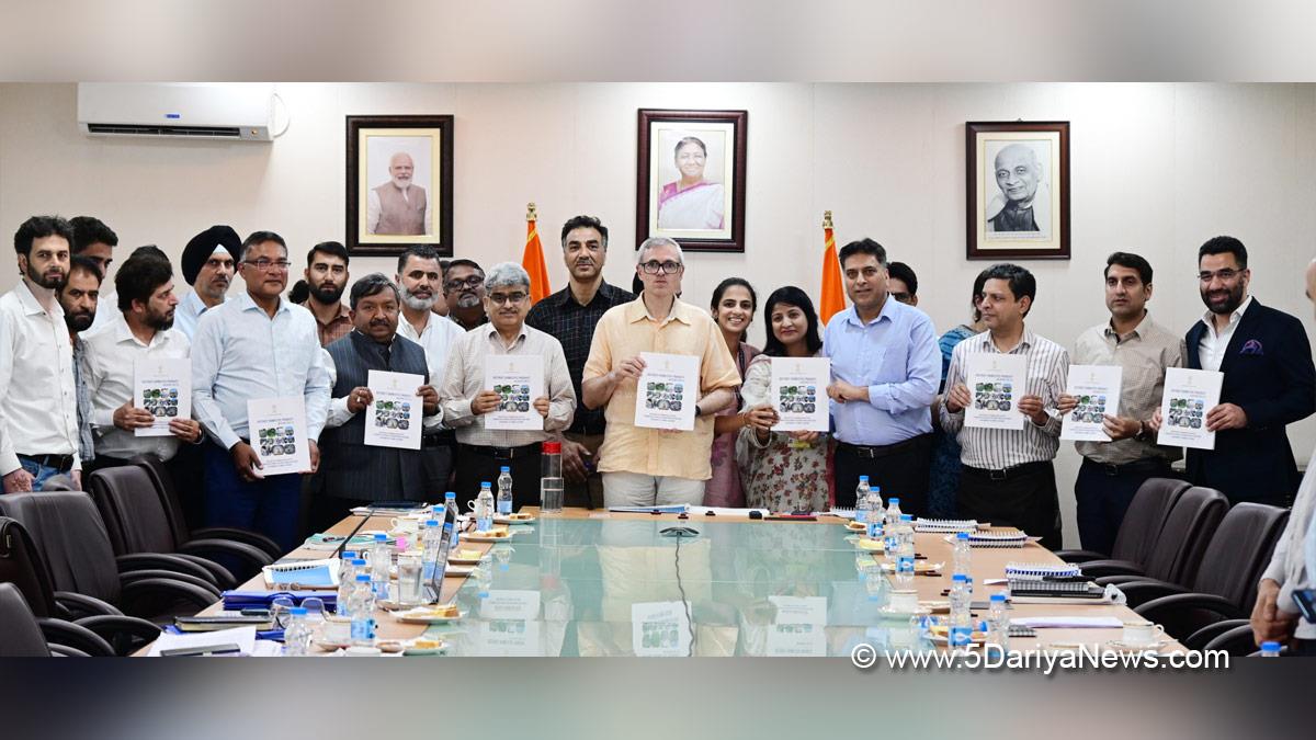 Omar Abdullah, Chief Minister of JK, Jammu and Kashmir National Conference, National Conference, Srinagar, Kashmir, Jammu And Kashmir, Jammu, Sustainable Development Goals Coordination Centre, SDGCC, District Domestic Product, DDP, District Good Governance Index, DGGI, Atal Dulloo, Dheeraj Gupta, Mohammad Aijaz Asad, Shailendra Kumar, Dr Syed Abid Rasheed, Dr Syed Abid Rasheed Shah