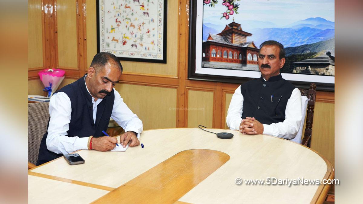 Sukhvinder Singh Sukhu, Himachal Pradesh, Himachal, Congress, Indian National Congress, Himachal Congress, Shimla, Chief Minister of Himachal Pradesh, Anirudh Singh