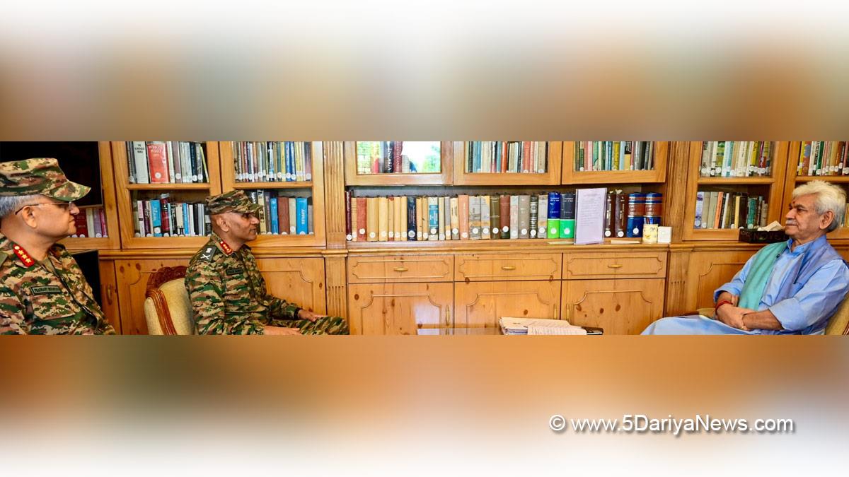 Manoj Sinha, Lieutenant Governor JK, Raj Bhavan, Jammu, Srinagar, Kashmir, Jammu And Kashmir, Lieutenant General Pratik Sharma
