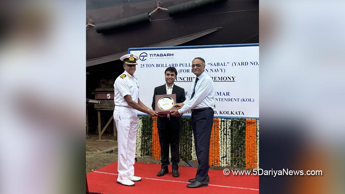 Military, Navy, Indian Navy, Cmde S Sreekumar, Titagarh Rail Systems Limited, TRSL, Bollard Pull Tug, 25T Bollard Pull Tug