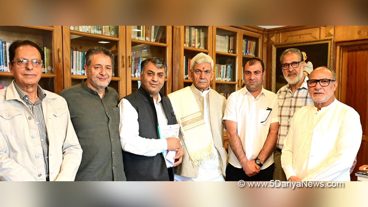 Manoj Sinha, Lieutenant Governor JK, Raj Bhavan, Jammu, Srinagar, Kashmir, Jammu And Kashmir, Javid Ahmed Tenga
