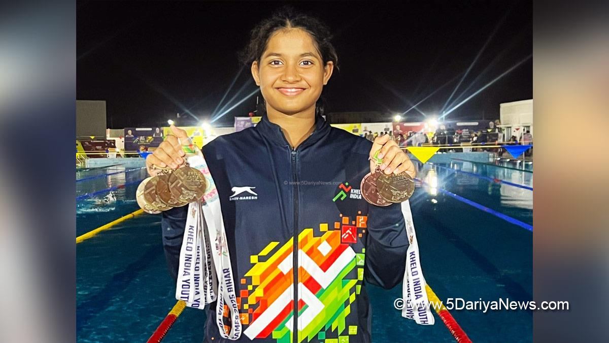 Sports News, Swimming, Gaya, Bihar, Khelo India Youth Games 2025, Aditi Satish Hegde, BIPARD Swimming Pool, KIYG 2025