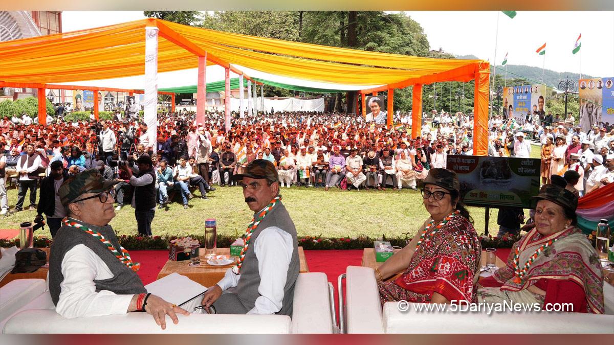 Sukhvinder Singh Sukhu, Himachal Pradesh, Himachal, Congress, Indian National Congress, Himachal Congress, Shimla, Chief Minister of Himachal Pradesh