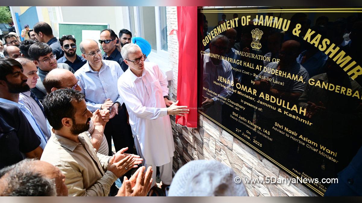 Omar Abdullah, Chief Minister of JK, Jammu and Kashmir National Conference, National Conference, Srinagar, Kashmir, Jammu And Kashmir, Jammu, Nasir Aslam Wani, Jatin Kishore, Ganderbal, Deputy Commissioner Ganderbal