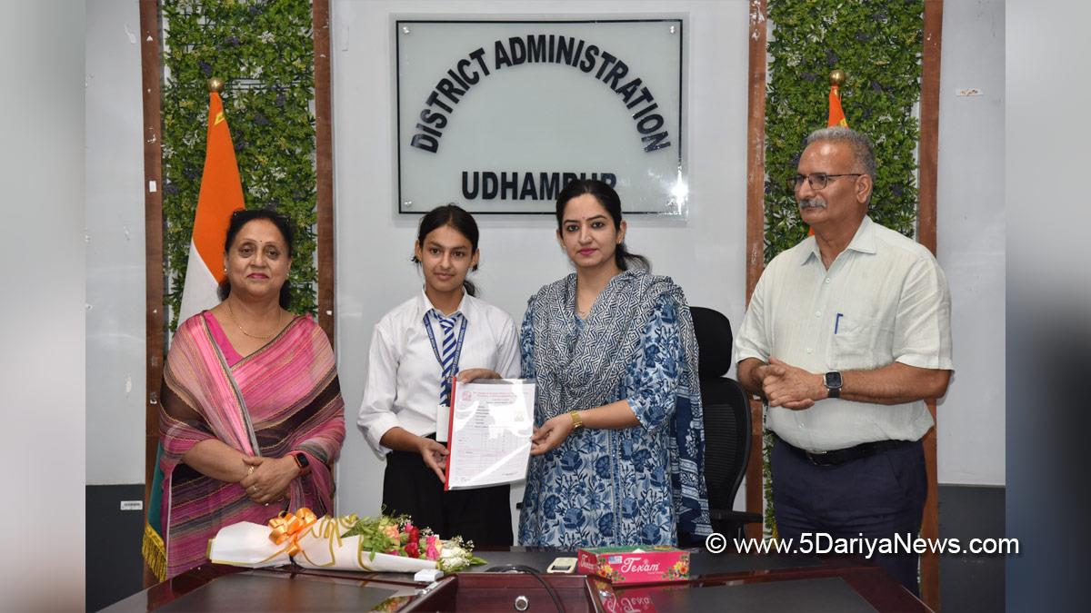 Saloni Rai, Udhampur, DDC Udhampur, District Development Commissioner Udhampur, Kashmir, Jammu And Kashmir, Jammu, District Administration Udhampur
