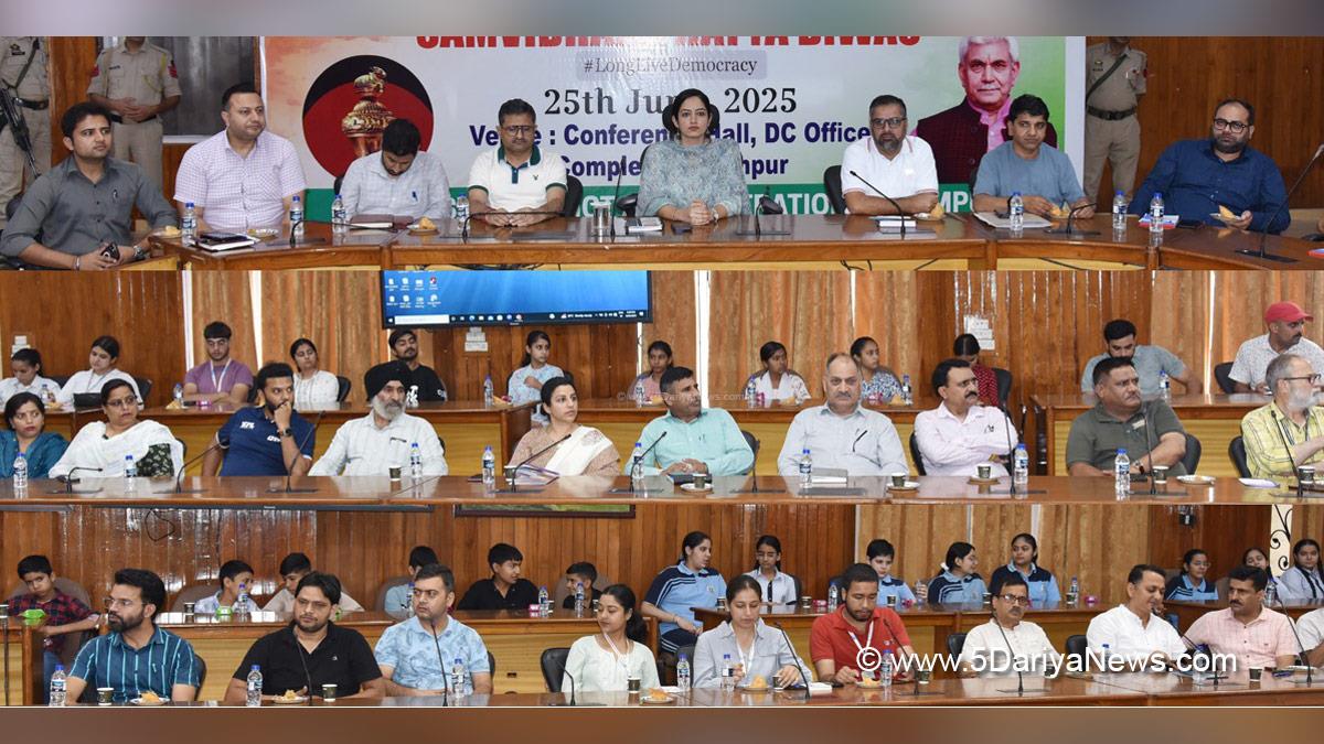Saloni Rai, Udhampur, DDC Udhampur, District Development Commissioner Udhampur, Kashmir, Jammu And Kashmir, Jammu, District Administration Udhampur, Samvidhan Hatya Diwas, 50th Samvidhan Hatya Diwas