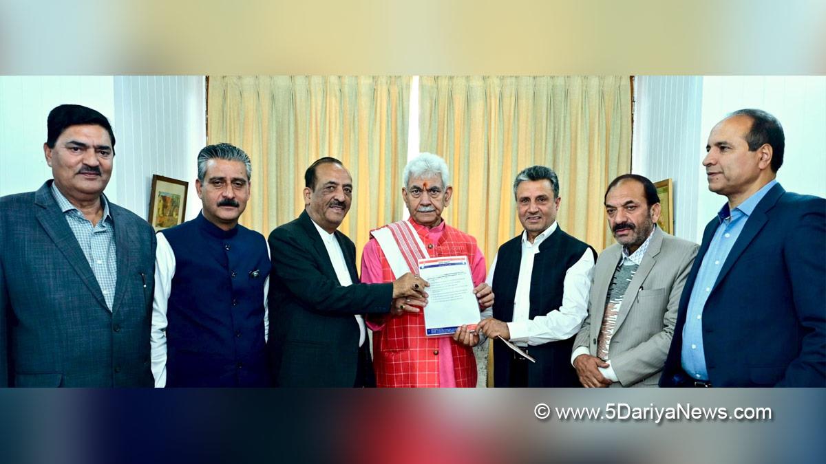 Manoj Sinha, Lieutenant Governor JK, Raj Bhavan, Jammu, Srinagar, Kashmir, Jammu And Kashmir, Mohammad Dilawar Mir